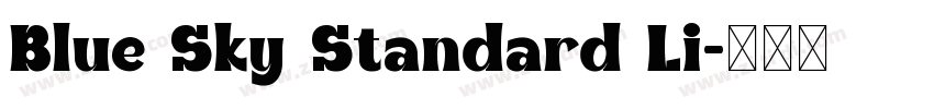 Blue Sky Standard Li字体转换